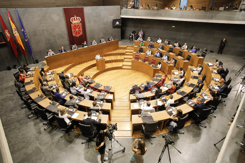 Pleno del Parlamento de Navarra.